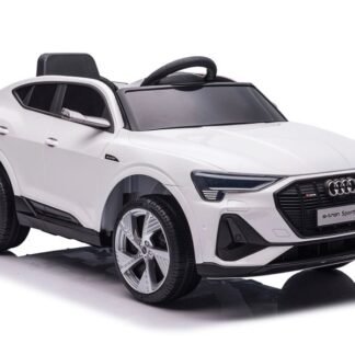 Coche Audi E-tron Sportback 12v infantil, 2 motores, rc, asiento cuero, ruedas goma - INDA904-AC